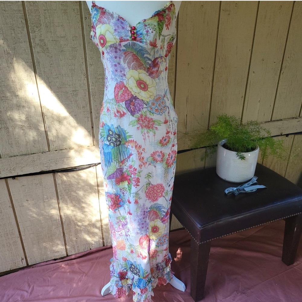 Anthropologie Flowery Summer Maxi Dress